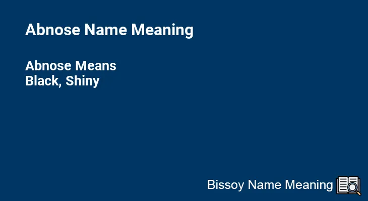Abnose Name Meaning