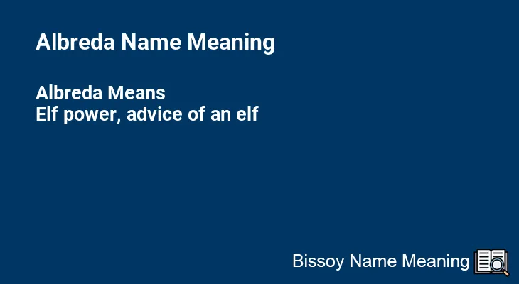 Albreda Name Meaning