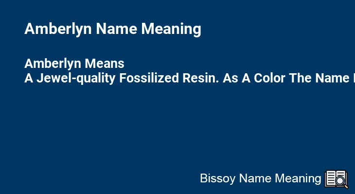 Amberlyn Name Meaning