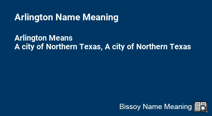 Arlington Name Meaning