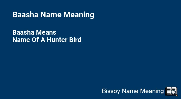 Baasha Name Meaning