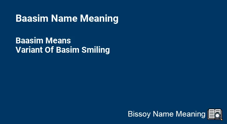 Baasim Name Meaning