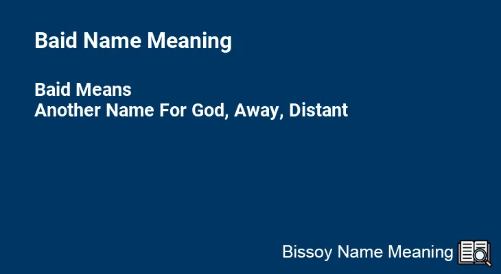 Baid Name Meaning