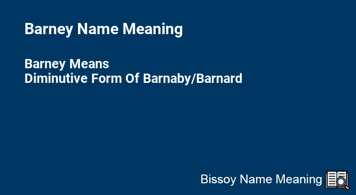 Barney Name Meaning
