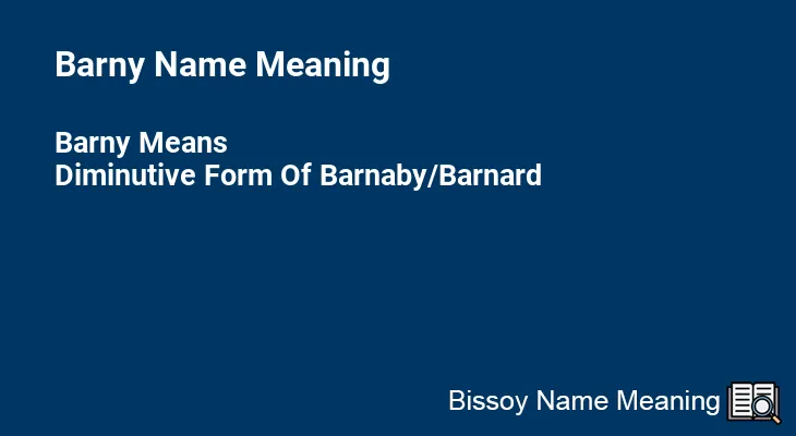 Barny Name Meaning