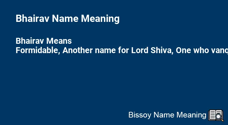 Bhairav Name Meaning