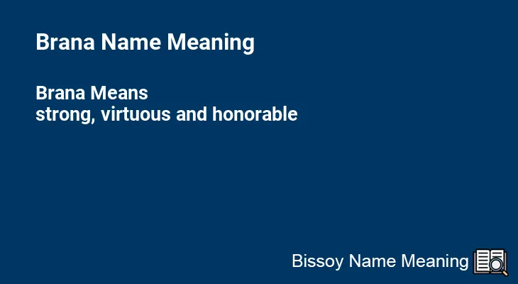 Brana Name Meaning
