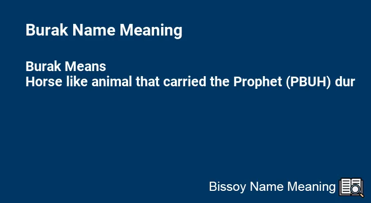Burak Name Meaning