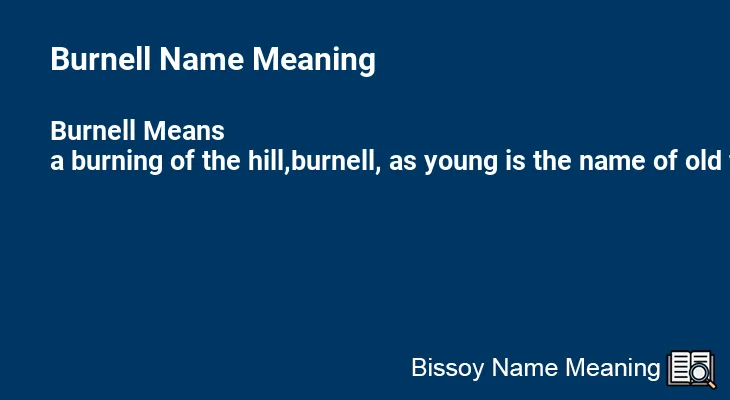 Burnell Name Meaning