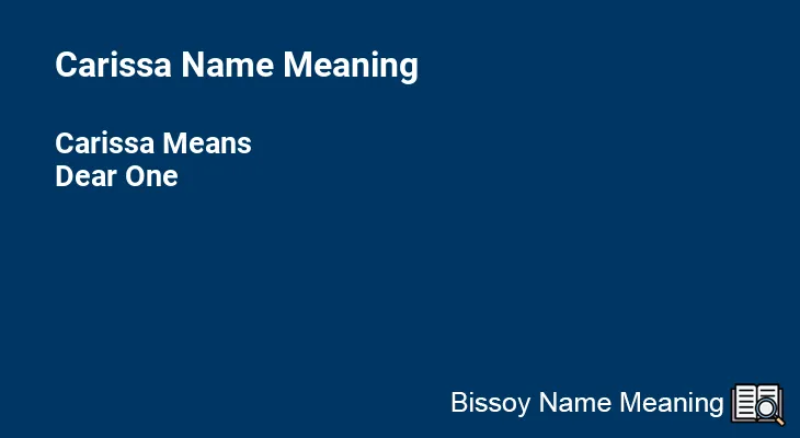 Carissa Name Meaning