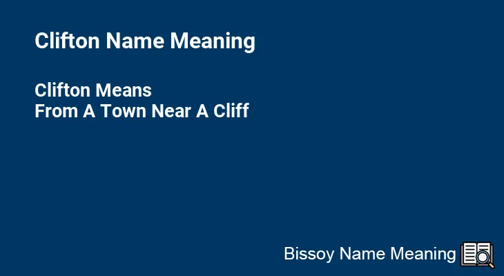 Clifton Name Meaning