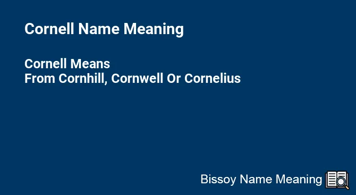 Cornell Name Meaning