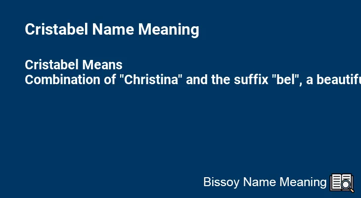 Cristabel Name Meaning