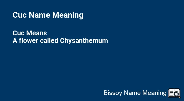 Cuc Name Meaning