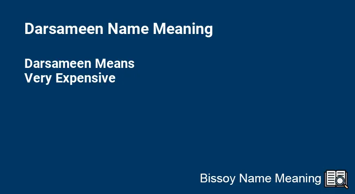 Darsameen Name Meaning