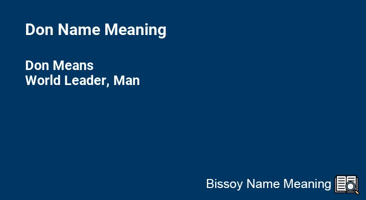 Don Name Meaning