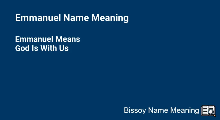 Emmanuel Name Meaning