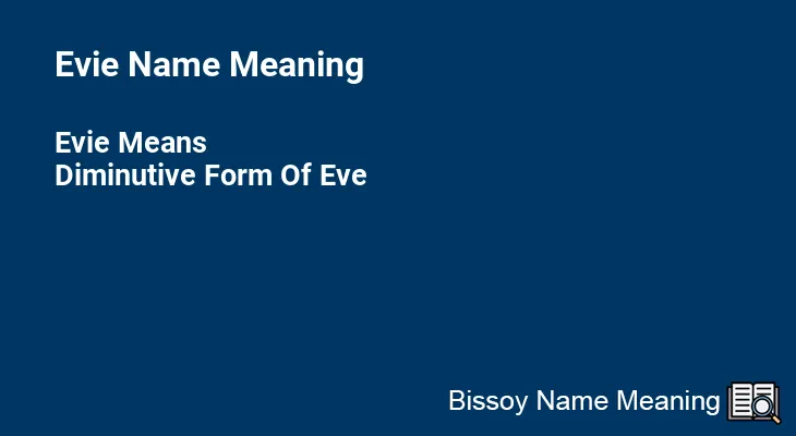 Evie Name Meaning
