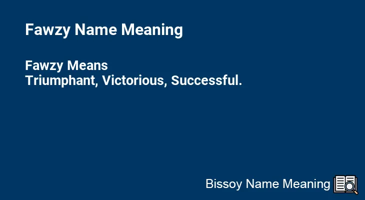Fawzy Name Meaning