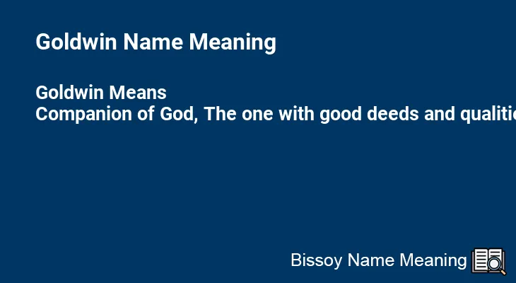 Goldwin Name Meaning