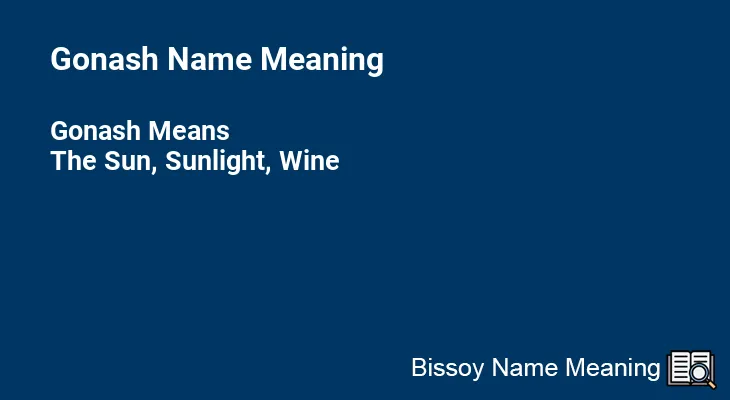 Gonash Name Meaning