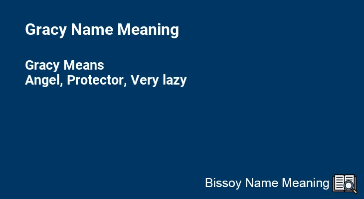 Gracy Name Meaning