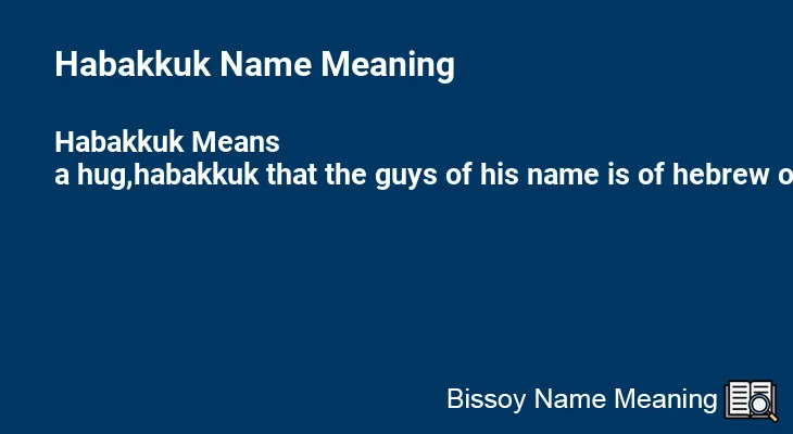 Habakkuk Name Meaning