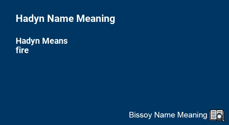 Hadyn Name Meaning