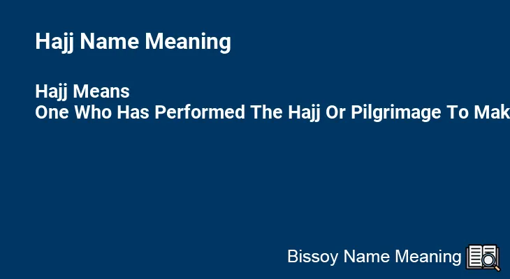 Hajj Name Meaning