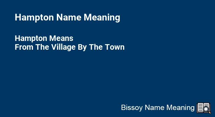 Hampton Name Meaning