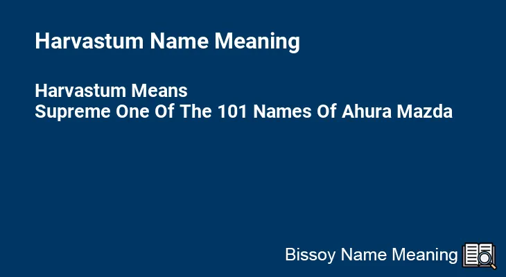 Harvastum Name Meaning