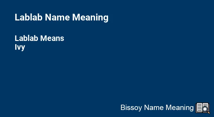 Lablab Name Meaning