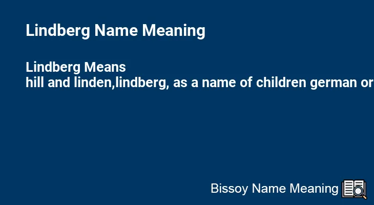 Lindberg Name Meaning