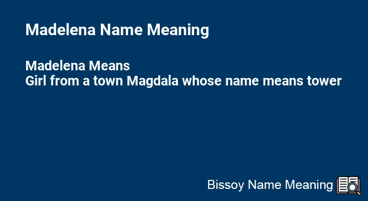 Madelena Name Meaning