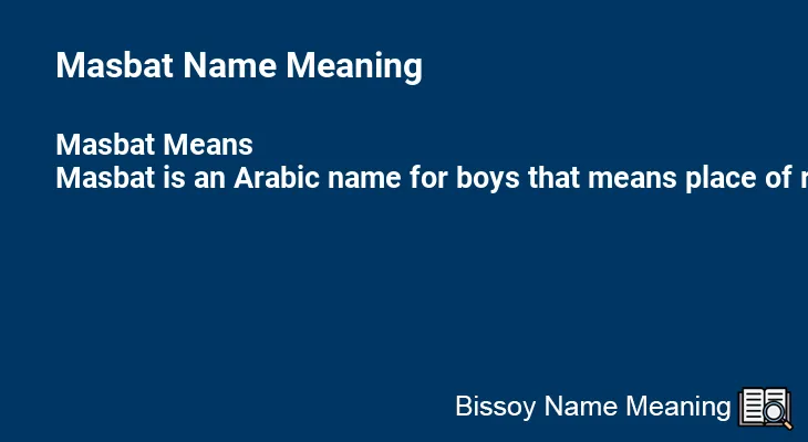 Masbat Name Meaning