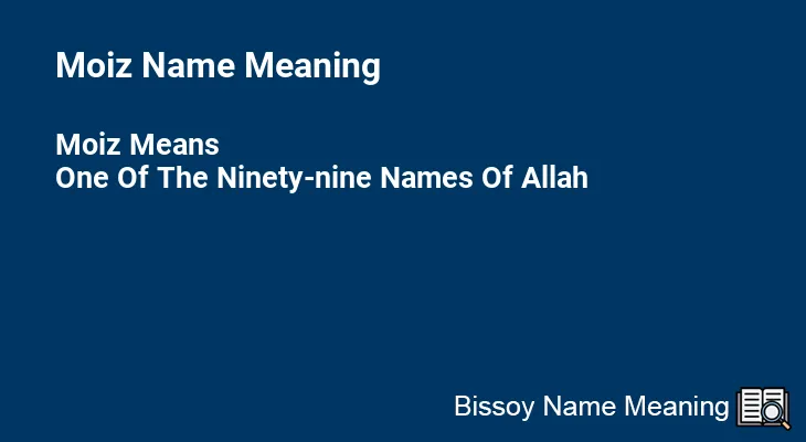 Moiz Name Meaning