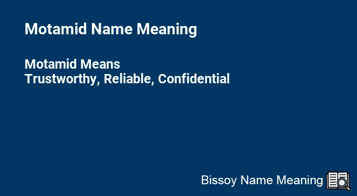 Motamid Name Meaning