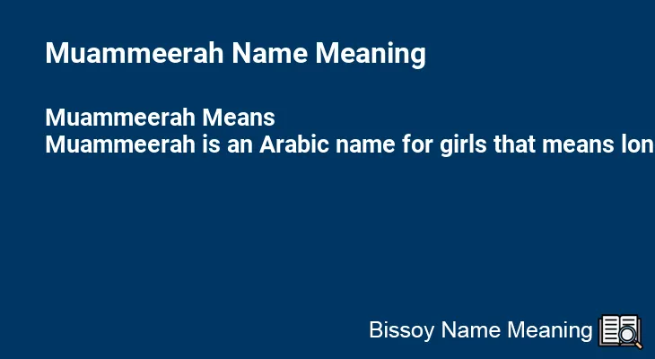 Muammeerah Name Meaning