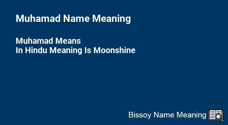 Muhamad Name Meaning