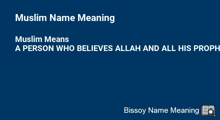 Muslim Name Meaning