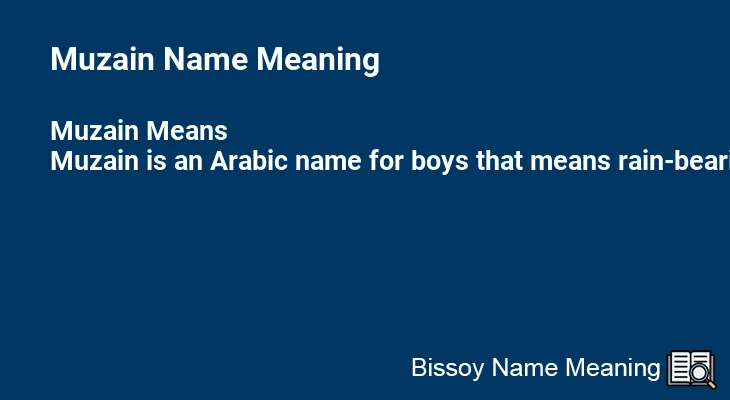 Muzain Name Meaning