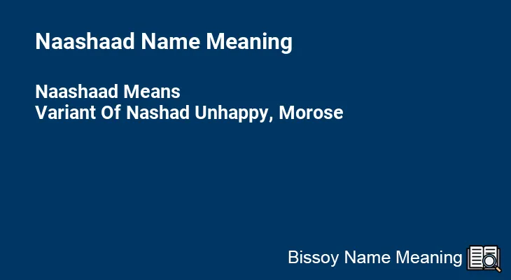 Naashaad Name Meaning