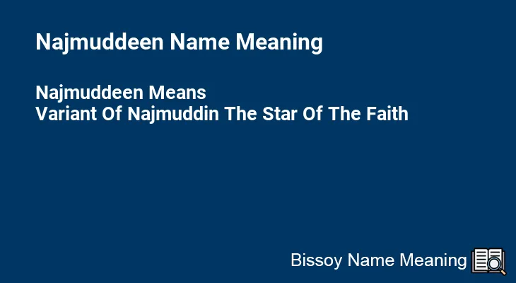 Najmuddeen Name Meaning