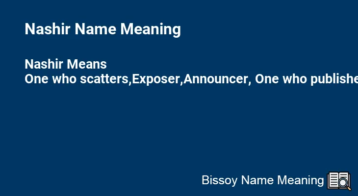 Nashir Name Meaning