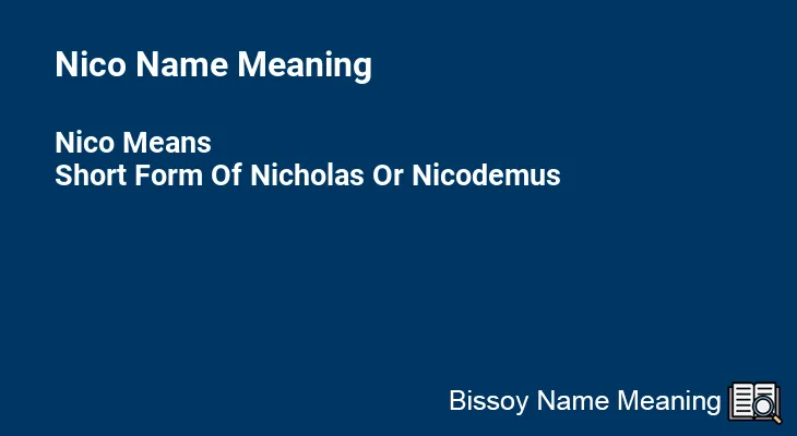 Nico Name Meaning