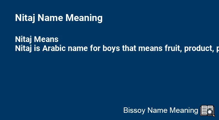 Nitaj Name Meaning