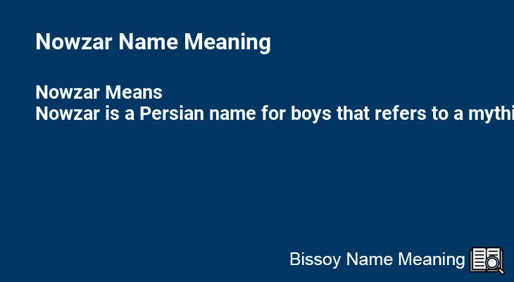 Nowzar Name Meaning