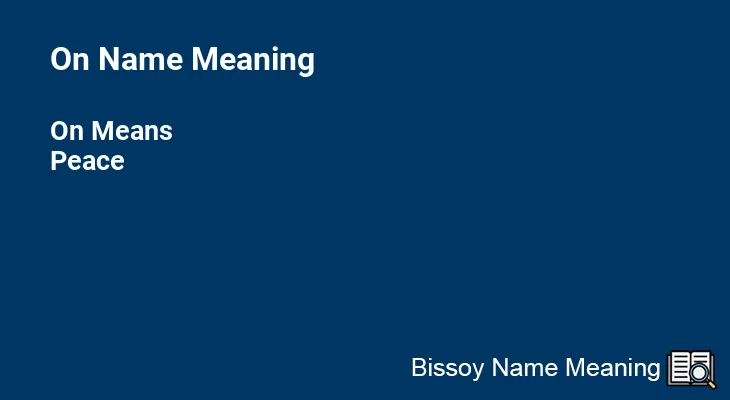 On Name Meaning