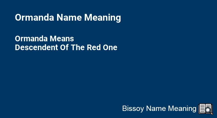 Ormanda Name Meaning