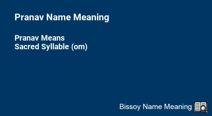 Pranav Name Meaning